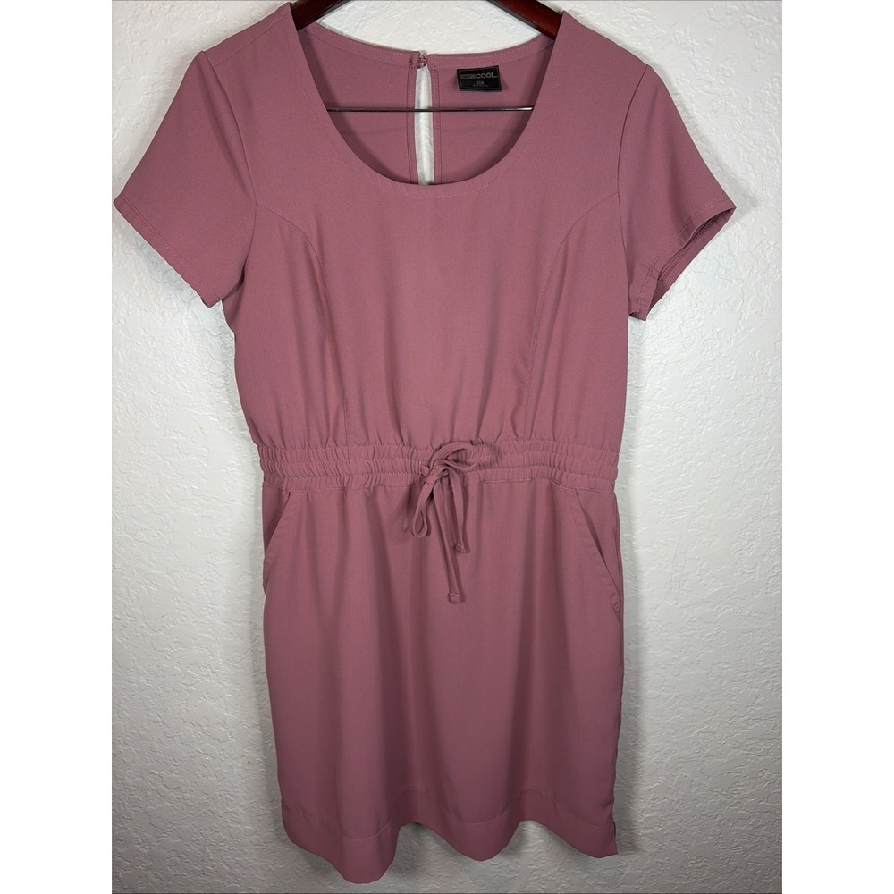 32 Degrees Ladies Soft Twill Drawstring Dress in Deco Rose Size M